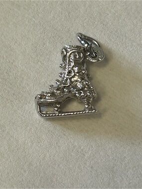 SterlingSilver Victorian style Ice Skate Charm